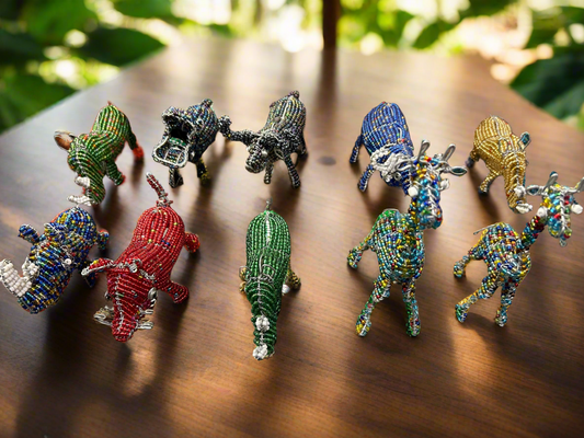 African Wire Beaded Animal