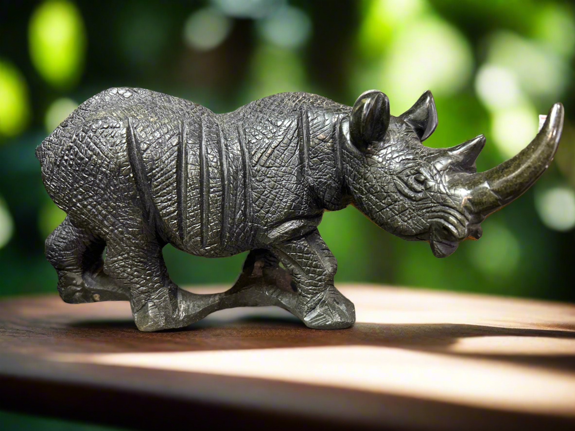 African Stone Crafted Rhino