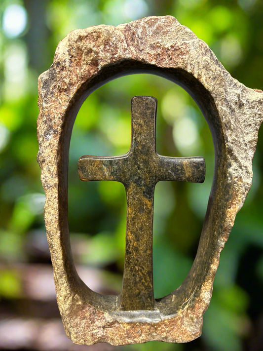 African Stone Crafted Cross