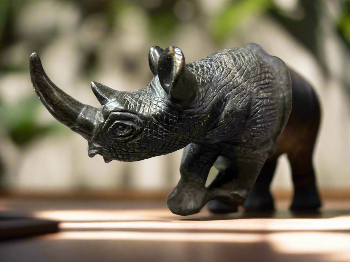 African Stone Crafted Rhino