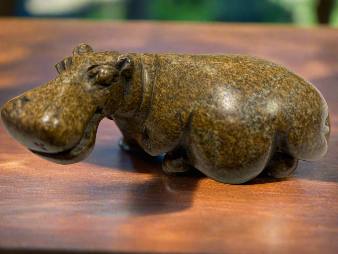 African Stone Crafted Hippo