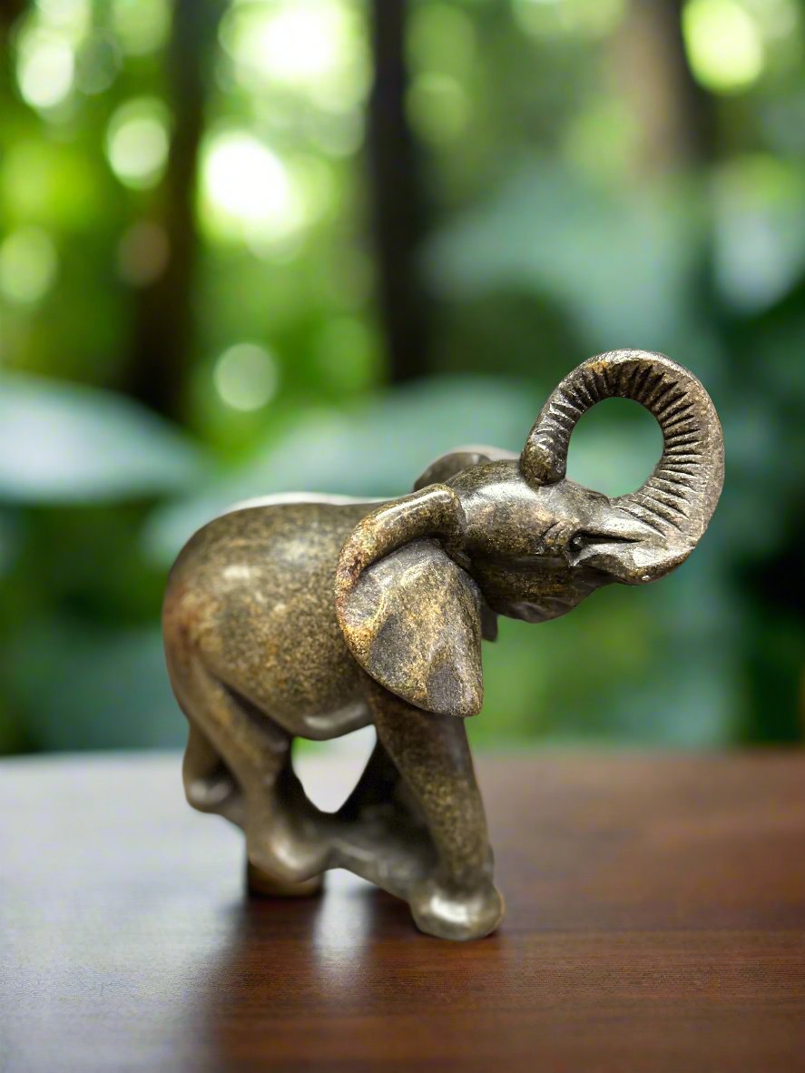 African Stone Crafted Elephant