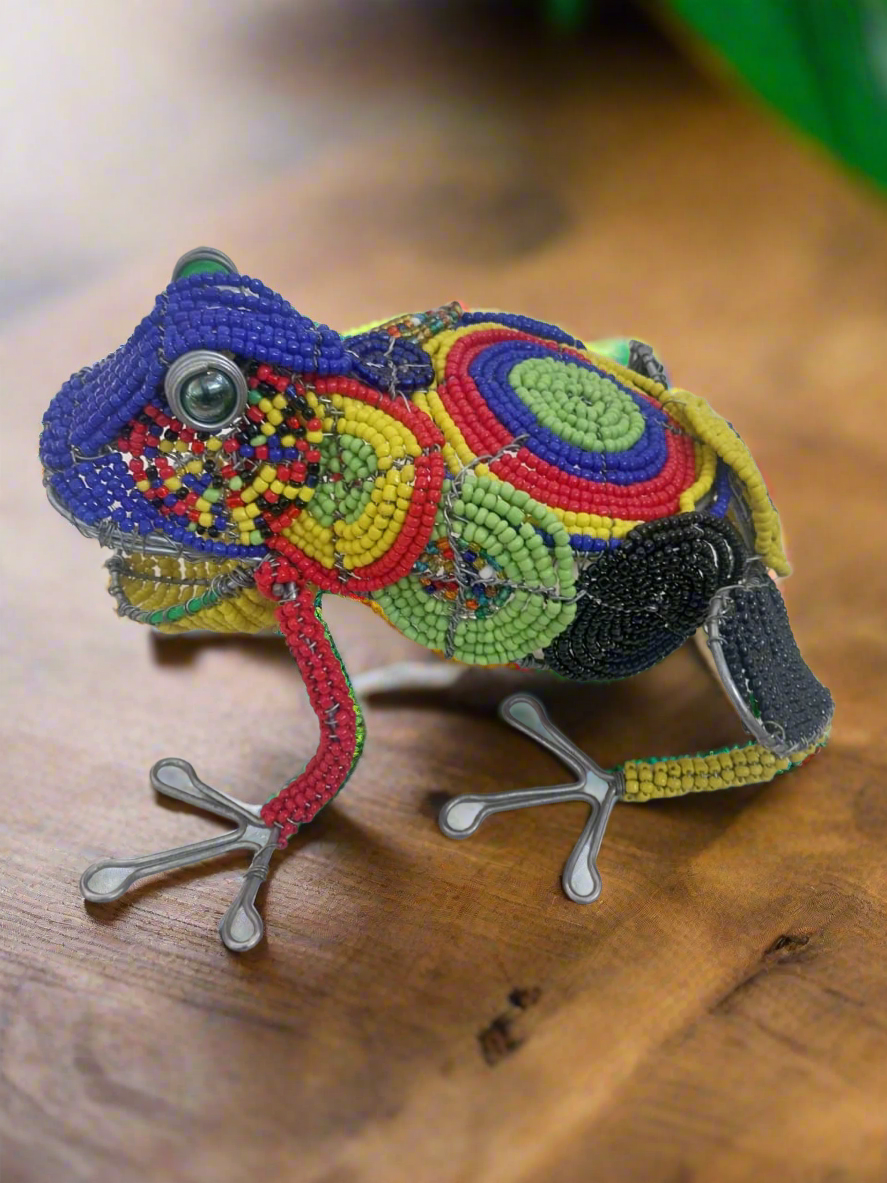 African Wire Beaded Frog