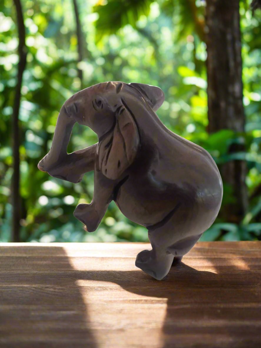 African Wood Crafted Elephant