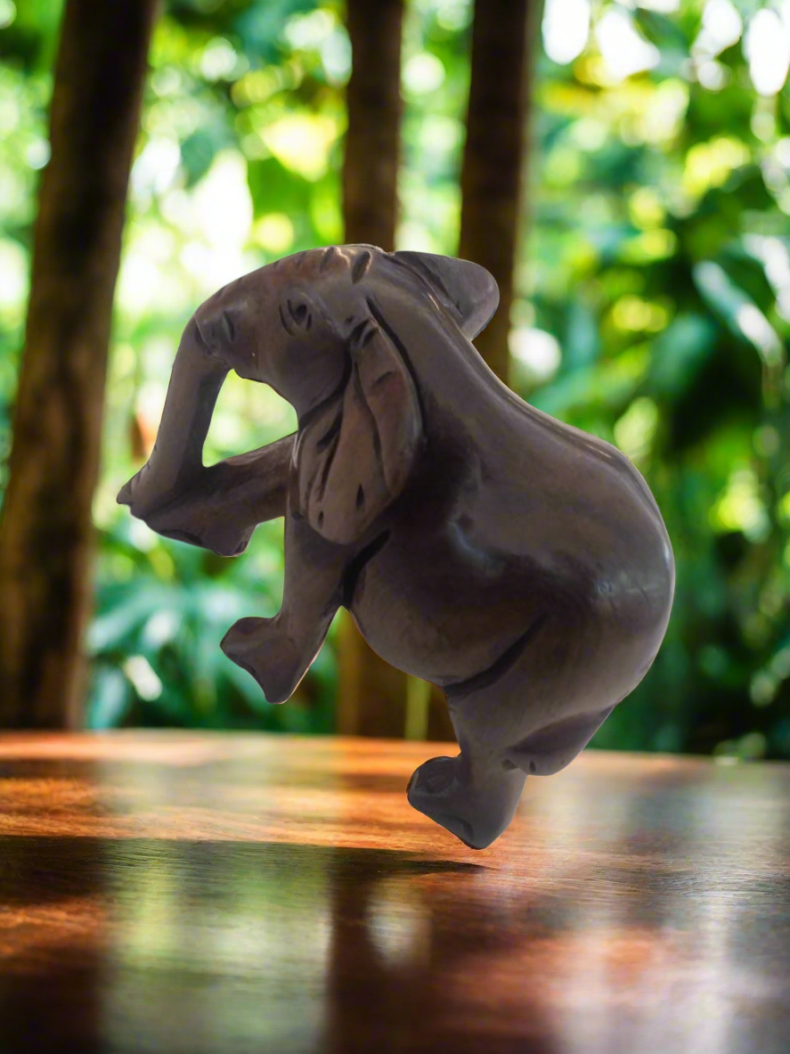 African Wood Crafted Elephant