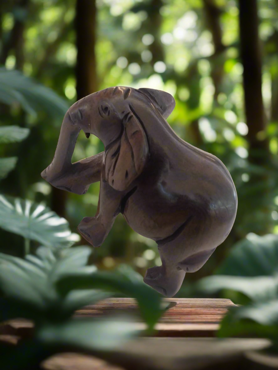 African Wood Crafted Elephant