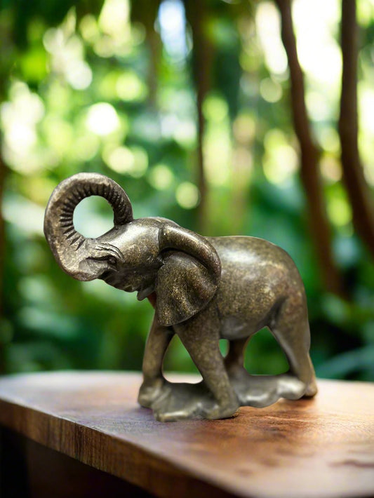 African Stone Crafted Elephant