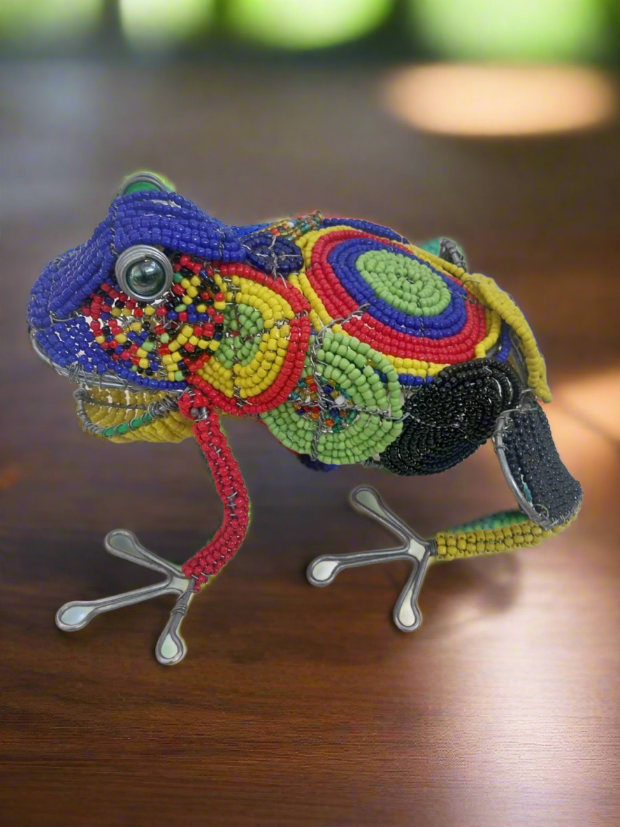 African Wire Beaded Frog