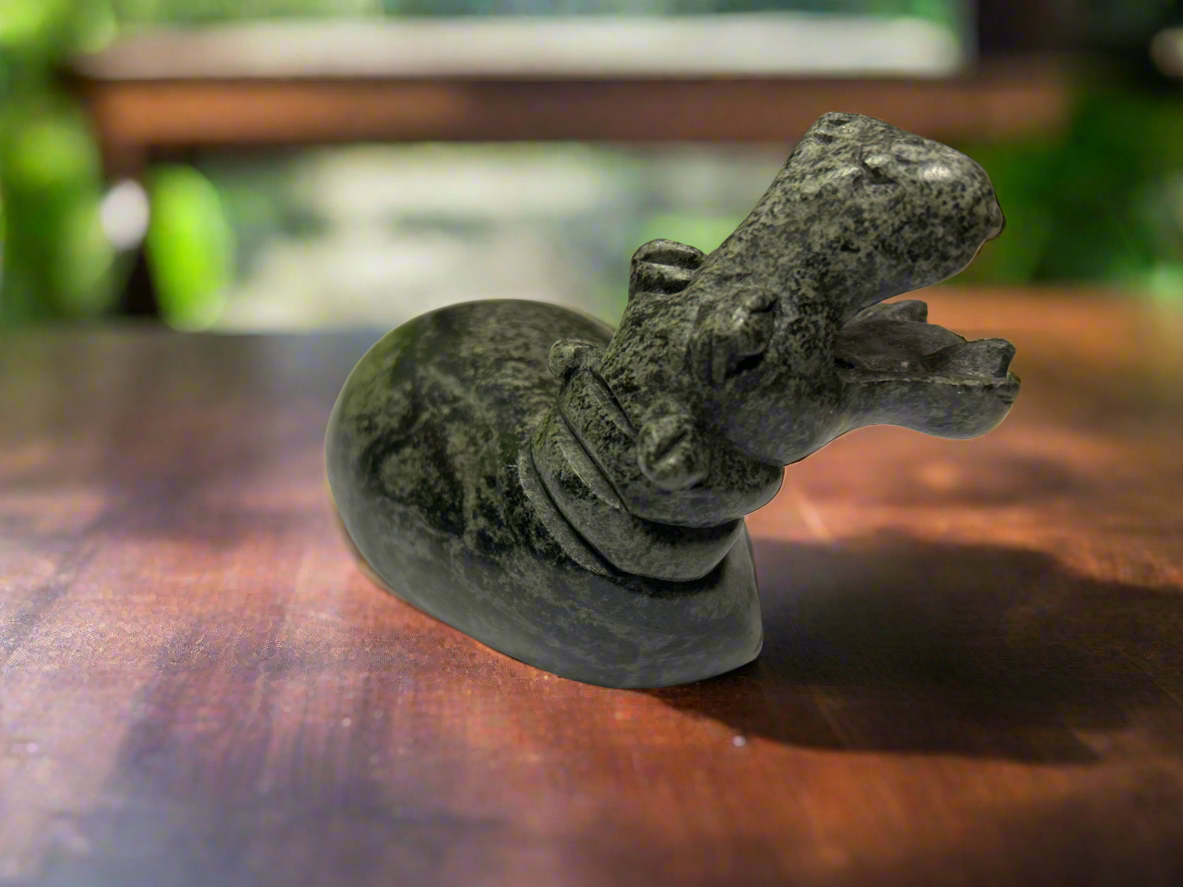 African Stone Crafted Hippo