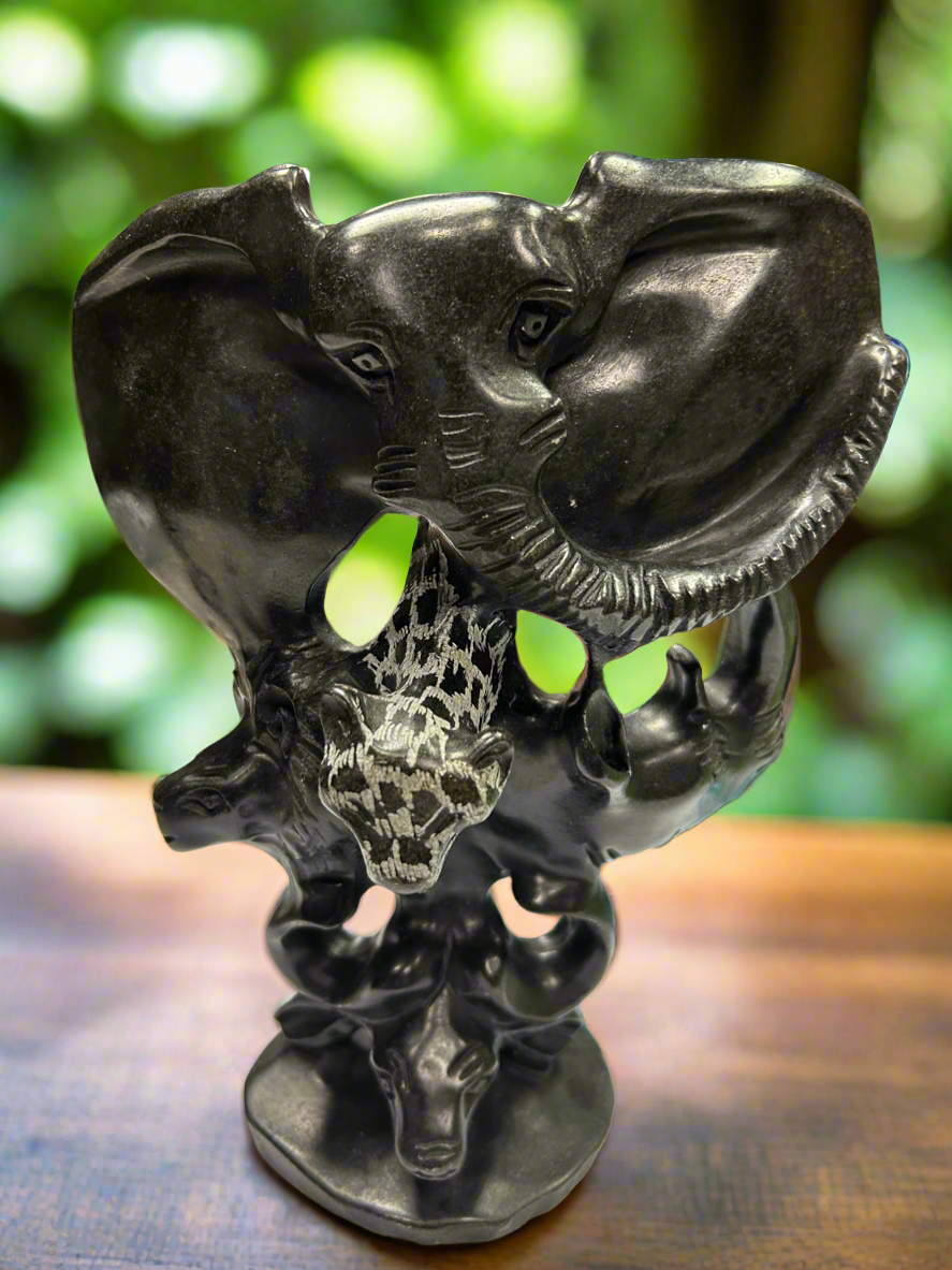 African Stone Crafted Big 5 Animal